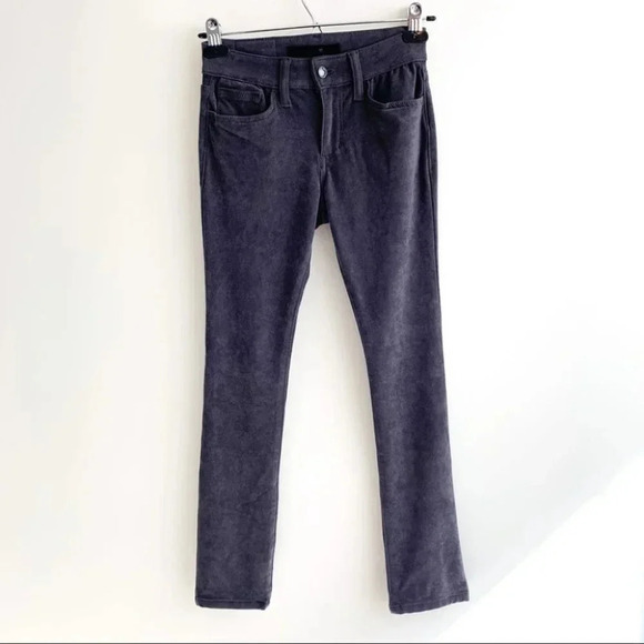 Revolve Joe’s Jeans Suede Pants Flawless Icon Skinny Ankle Stretch Grey - Picture 6 of 16